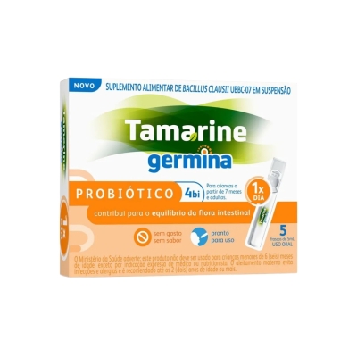 Tamarine Germina 4bi Probiótico Líquido – 5 frascos de 5 ml