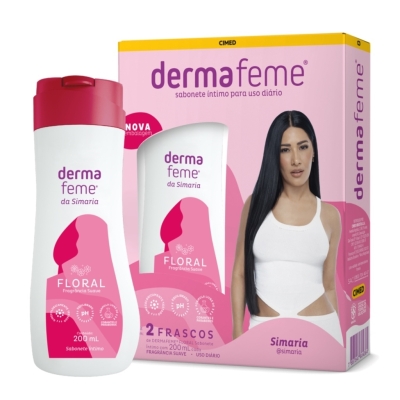 Kit Dermafeme Floral Sabonete Íntimo 2 Unidades de 200ml