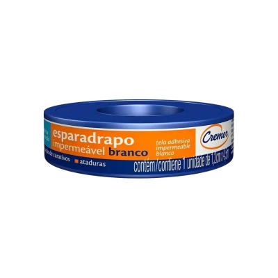 Esparadrapo Cremer Impermeável Branco 1,2cm x 4,5m 